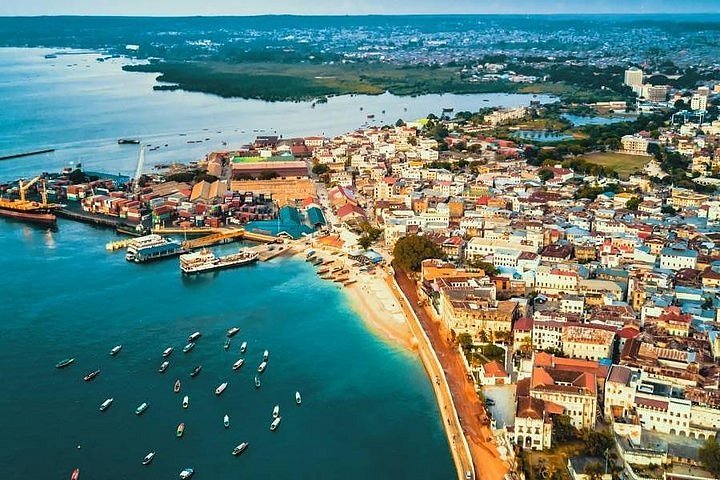 Stone Town Zanzibar historic streets and coastal view
